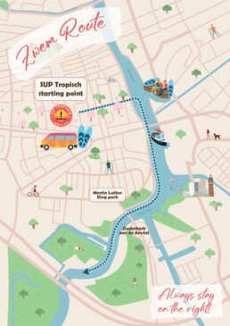 Sup route Amsterdam Amstel